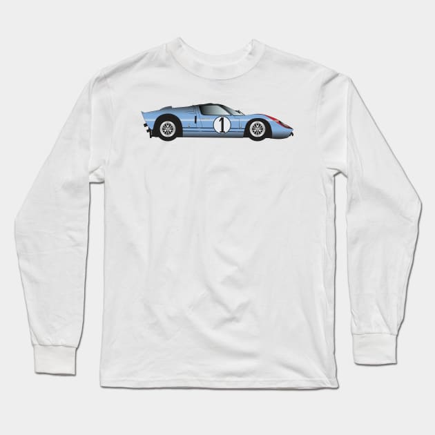 Ford GT40 Long Sleeve T-Shirt by kindacoolbutnotreally